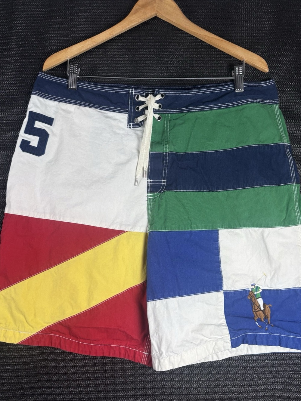 Vintage Polo Ralph Lauren Color Block Shorts Waist 36